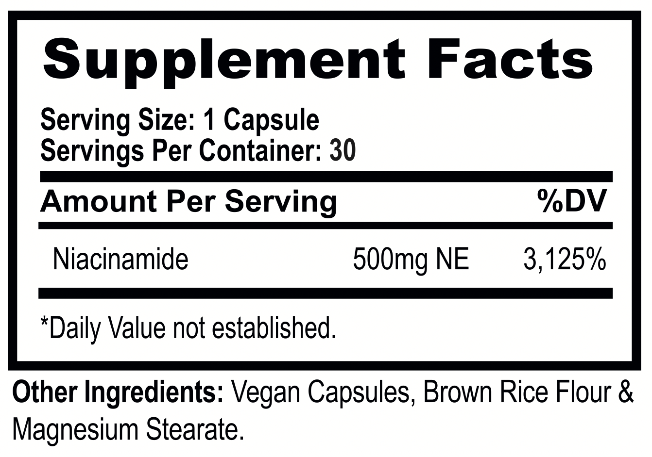 Niacinamide certificate of analysis