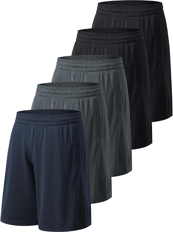 Men’s Athletic Shorts with Pockets and Elastic Waistband