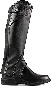 Unisex Soft Leather Zip-Up Equestrian